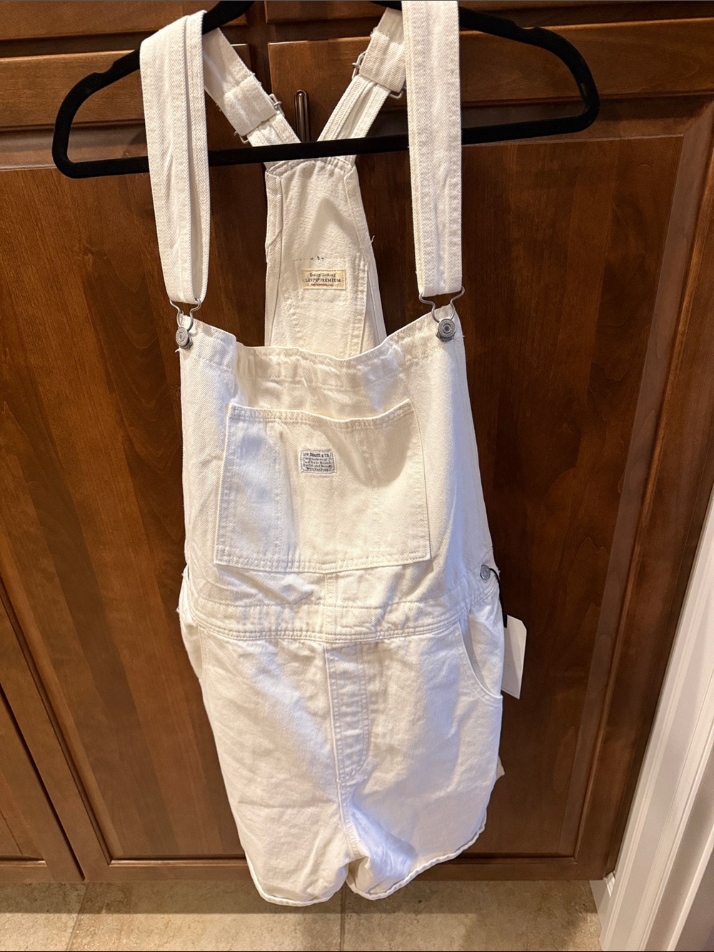 Levi's White Women's Denim Short Overalls